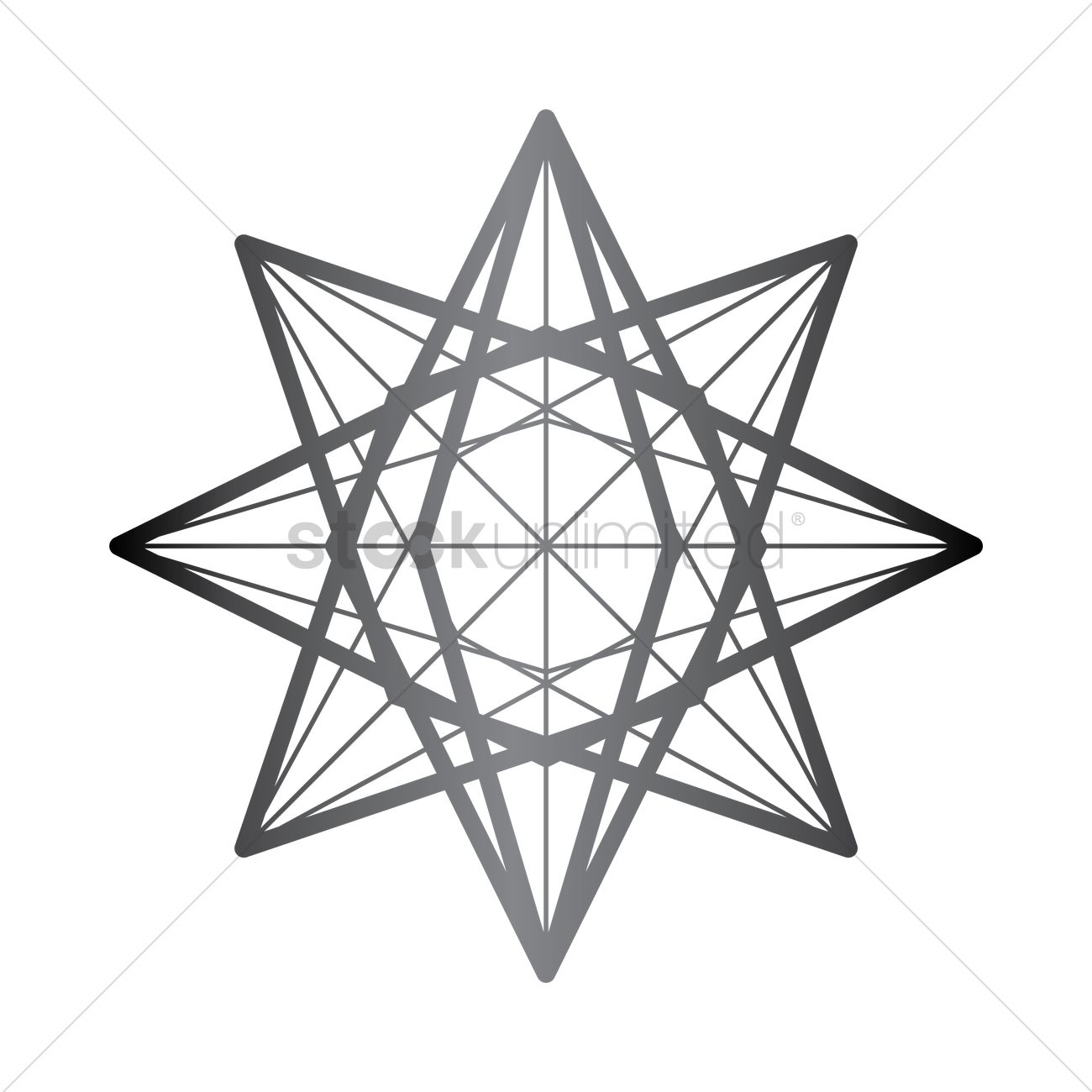 1300x1300 Star Diamond Structure Vector Image