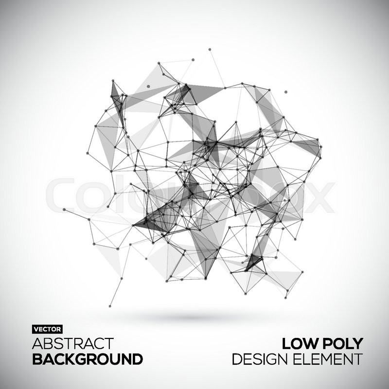 800x800 Abstract Low Poly Geometric Technology Stock Vector Colourbox