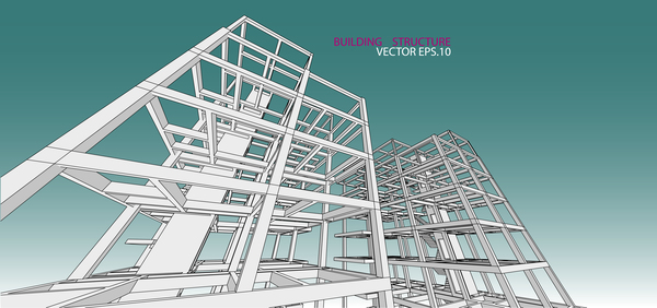 600x282 Building Structure Vector Illustration Free Download