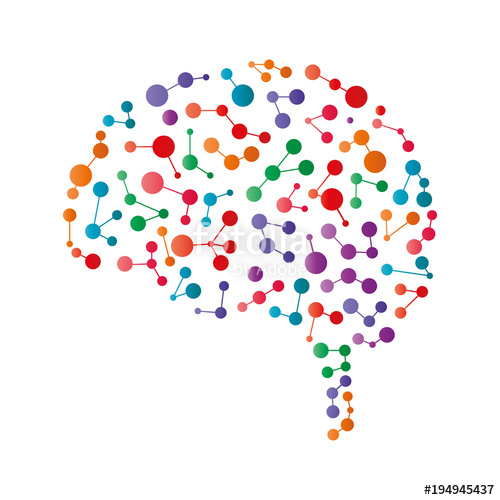 500x500 Abstract Molecules Brain Molecular Structure Vector, Creative