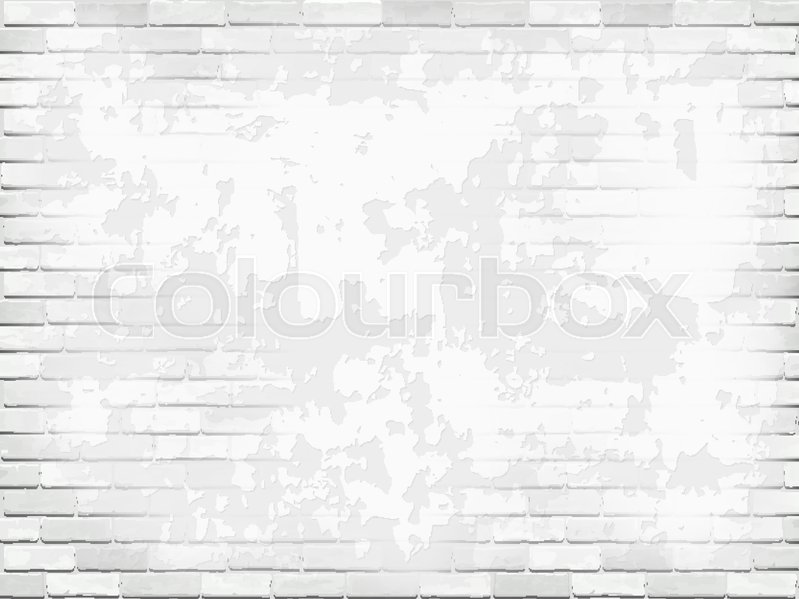 799x599 White Stucco Wall And Raised Brick Stock Vector Colourbox