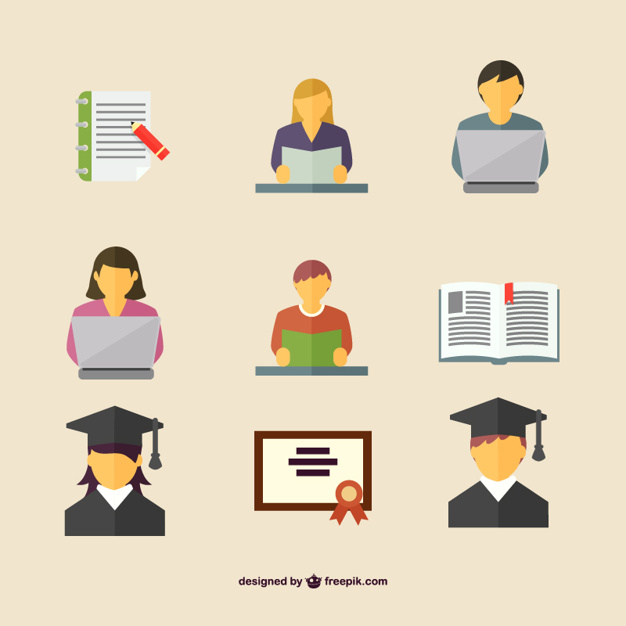 626x626 Students Icons Vector Free Download