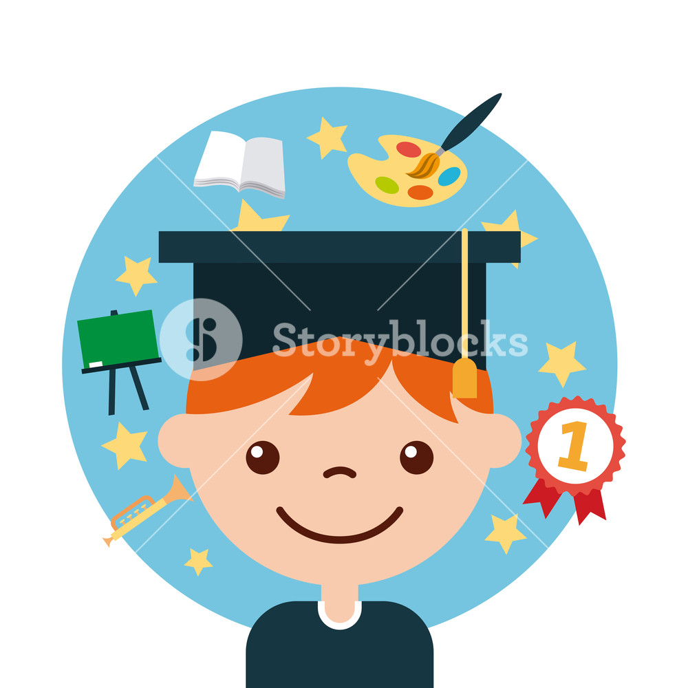 1000x1000 Graduate Student Happy Icon Vector Illustration Design Graphic