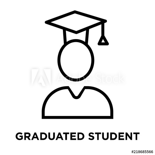 500x500 Graduated Student Icon On White Background Modern Icons Vector