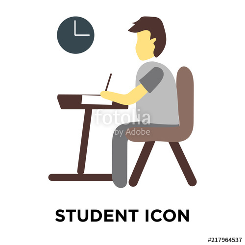 500x500 Student Icon Isolated On White Background Simple And Editable