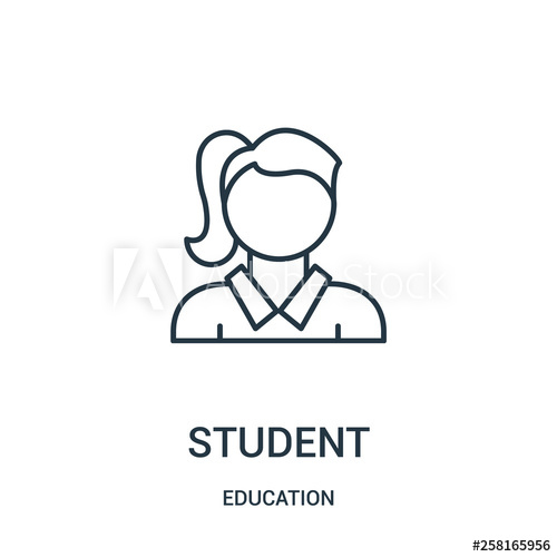 500x500 Student Icon Vector From Education Collection Thin Line Student