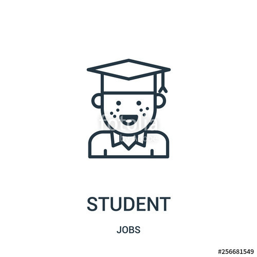 500x500 Student Icon Vector From Jobs Collection Thin Line Student