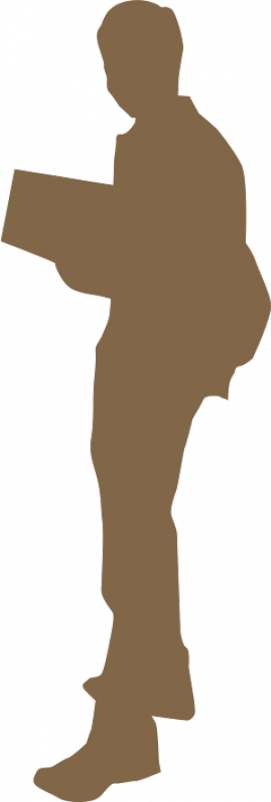 300x888 Silhouette Of Student Vector