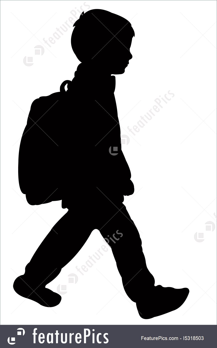 870x1392 A Student Silhouette Vector Stock Illustration