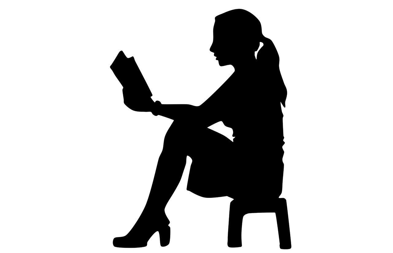 1280x825 Woman With Bible, Vector, Shadow Of Woman, Student, Silhouette