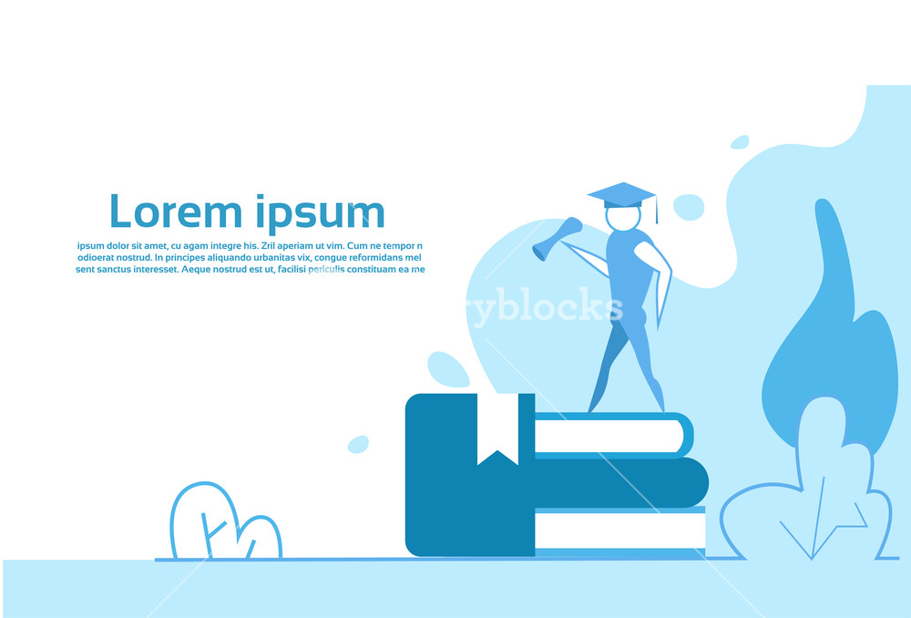 1000x678 Student Silhouette Graduation Cap Standing Stack Books Copy Space