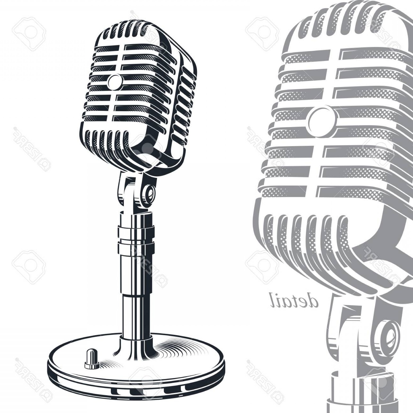 1560x1560 Photostock Vector Recorder Microphone Vector Illustration Isolated