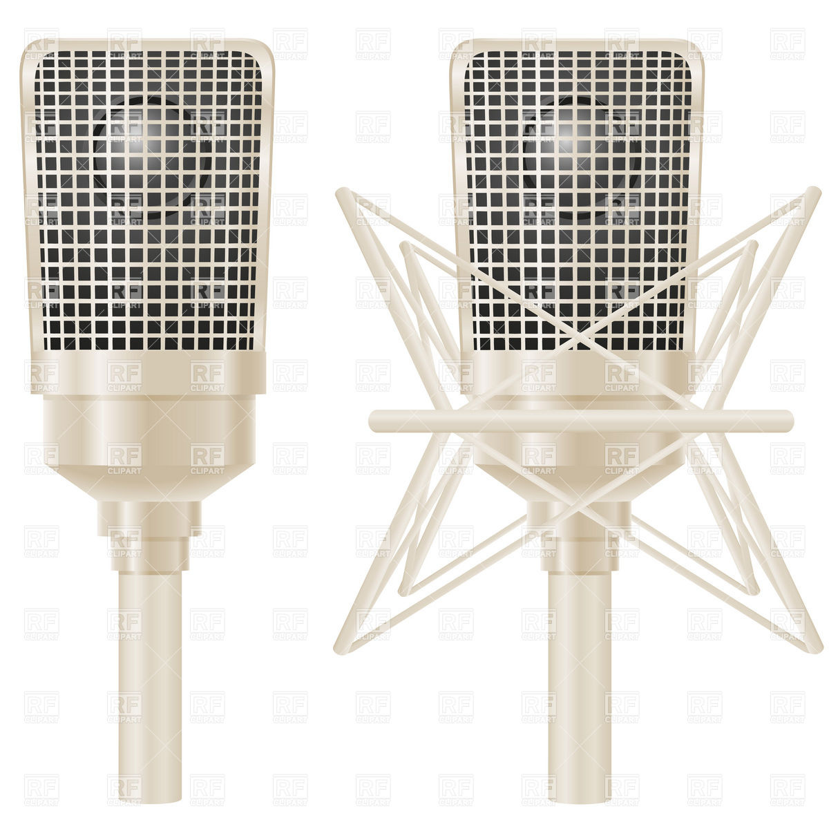 1200x1200 Professional Studio Microphone Vector Image Of Objects Konturvid