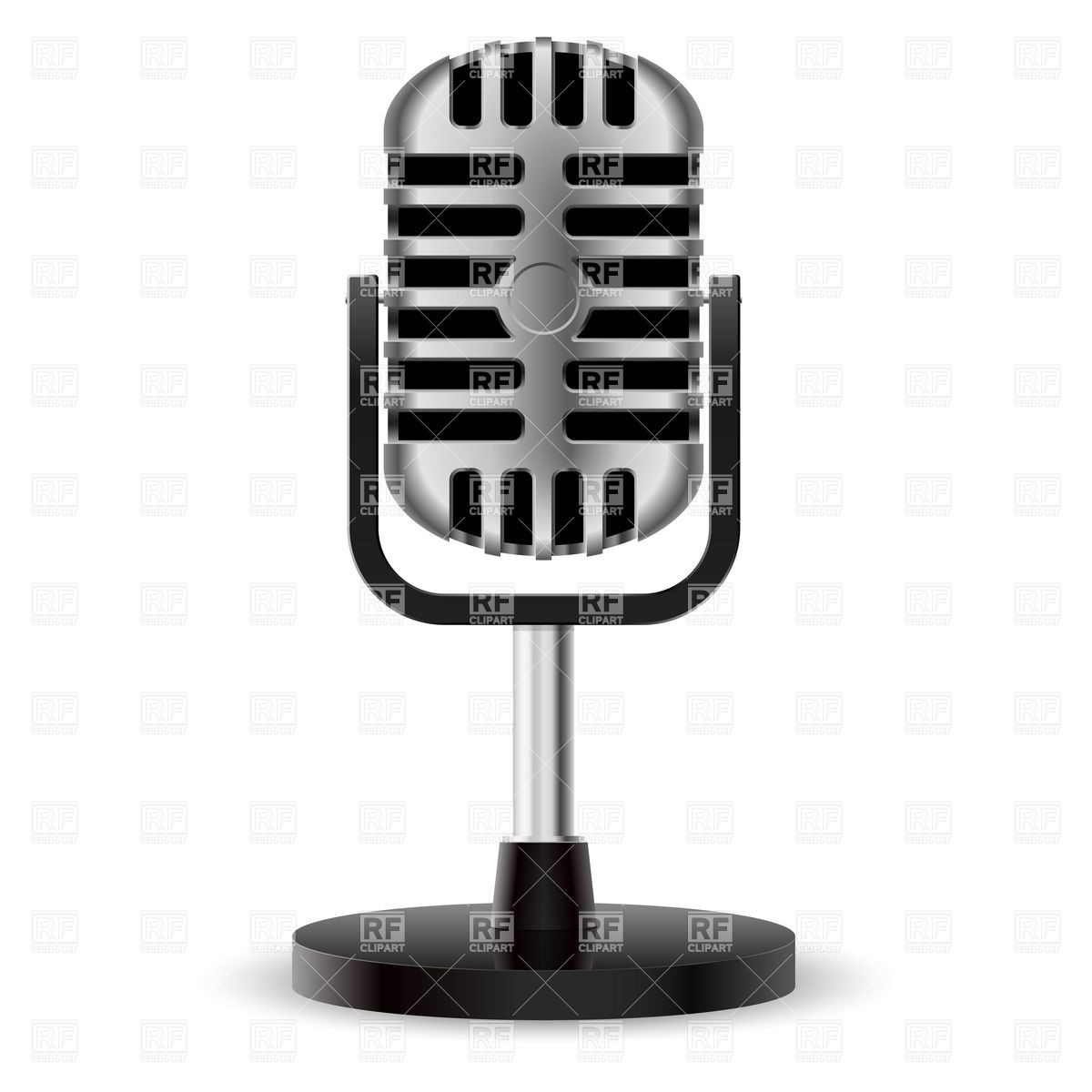 1200x1200 Realistic Retro Studio Microphone Vector Image Of Objects Dvarg