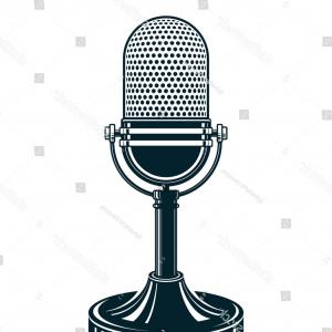 300x300 Retro Studio Microphone Vector Illustration Stand Geekchicpro