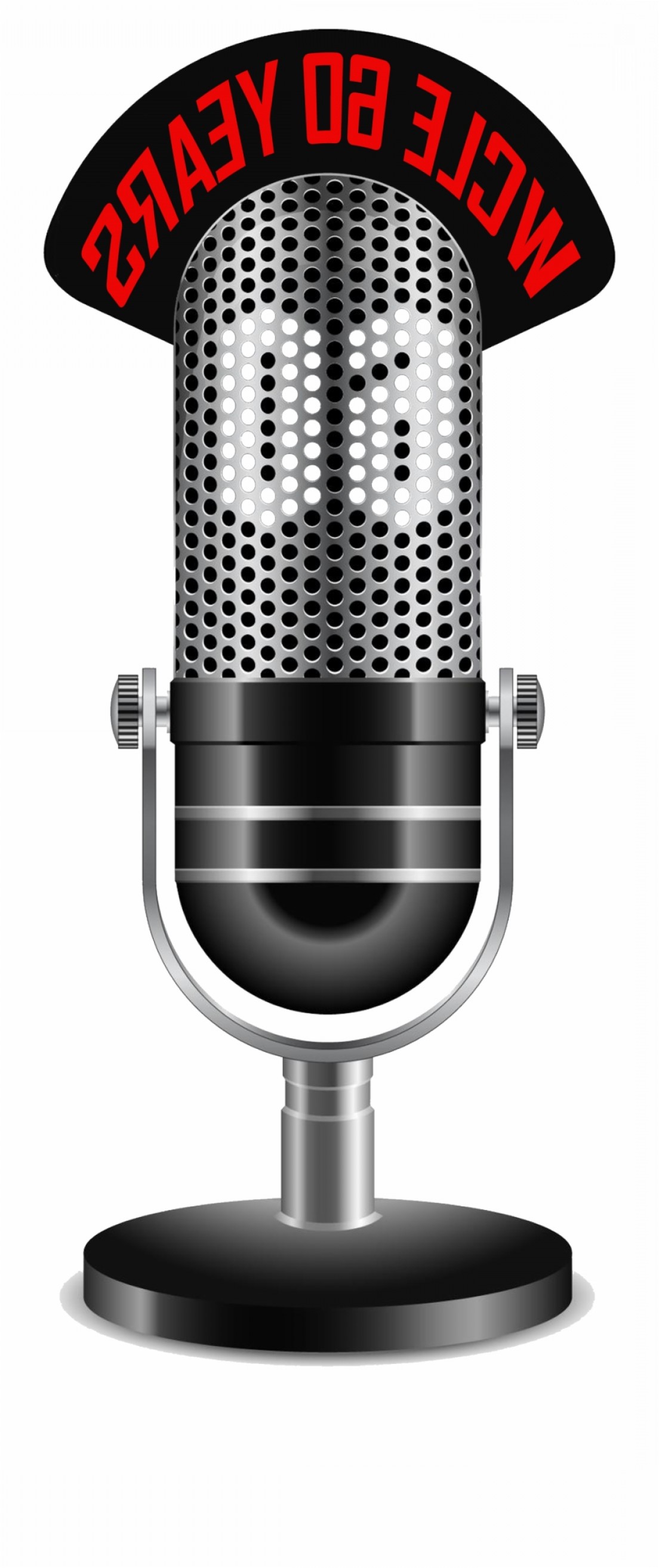 1104x2628 Studio Condenser Microphone Vector Art Wallkeeper