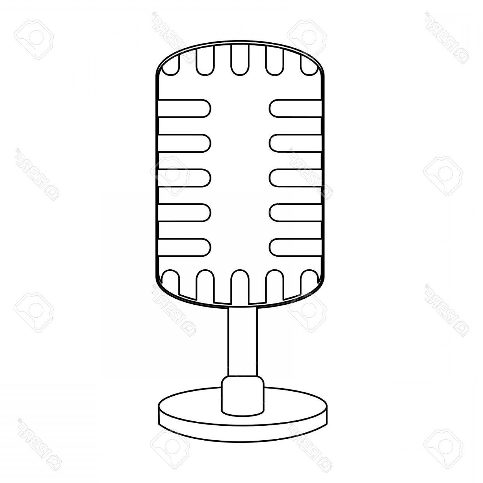 1560x1560 Studio Condenser Microphone Vector Art Hoodamath