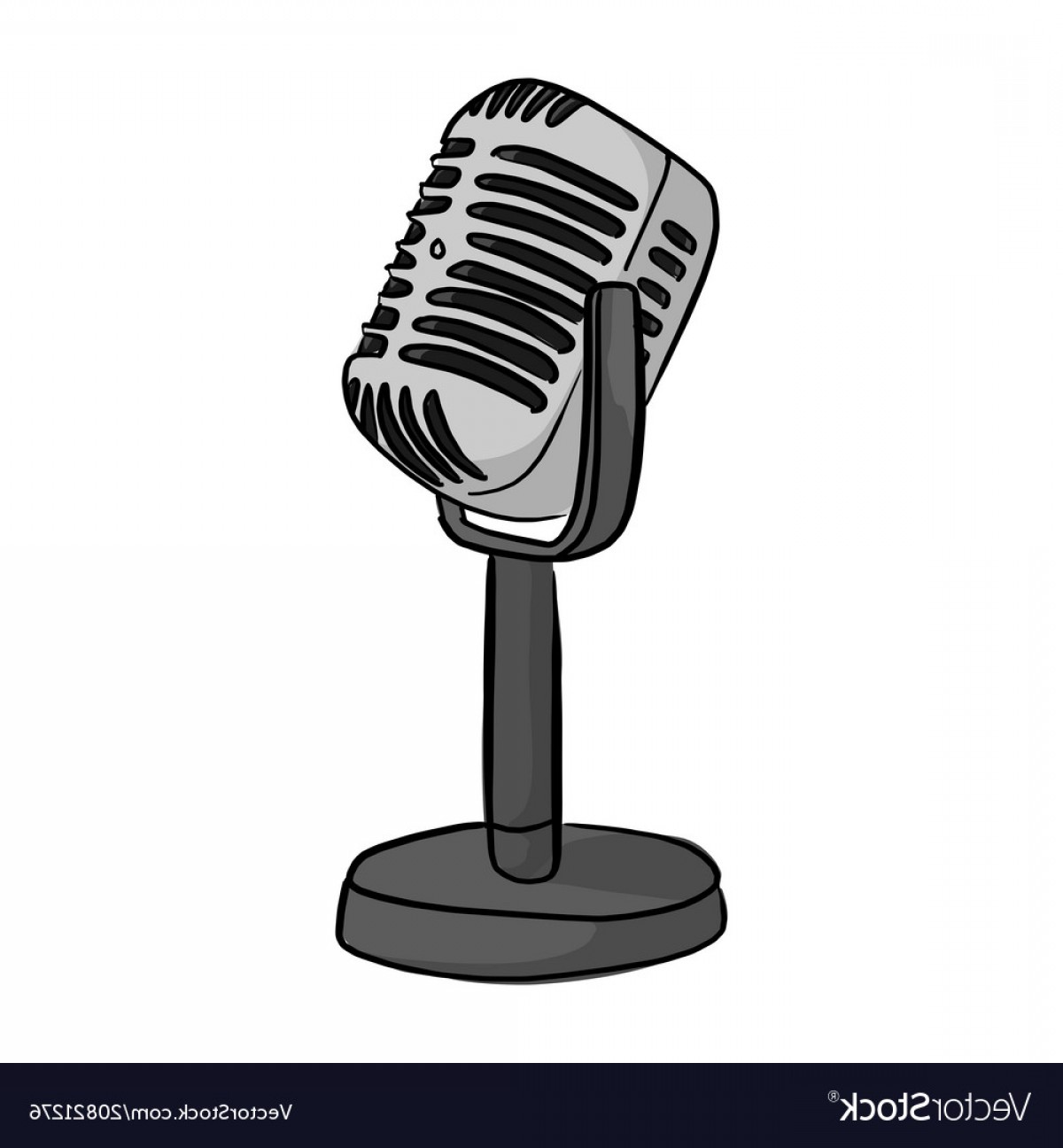 1200x1296 Studio Microphone Sketch Vector Hoodamath