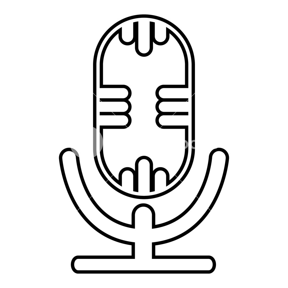 1000x1000 Studio Microphone Icon Outline Illustration Of Studio Microphone