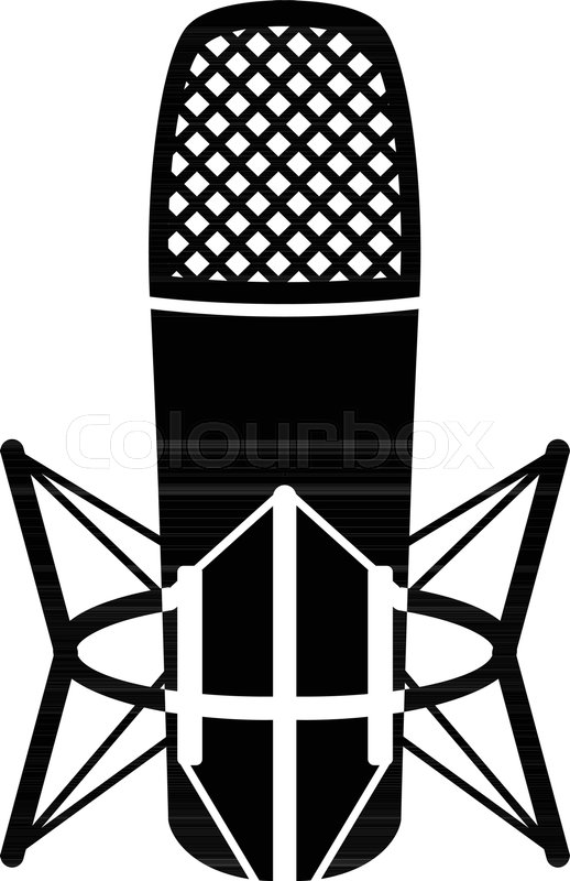 518x800 Studio Microphone Icon Simple Stock Vector Colourbox