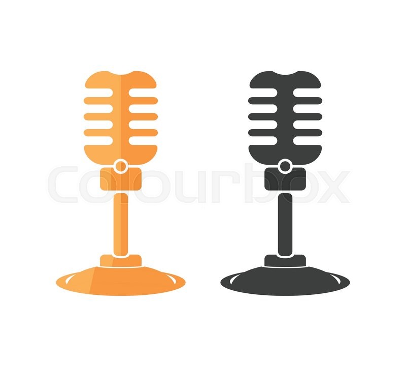 800x722 Icon Of Studio Microphone, Vector Stock Vector Colourbox