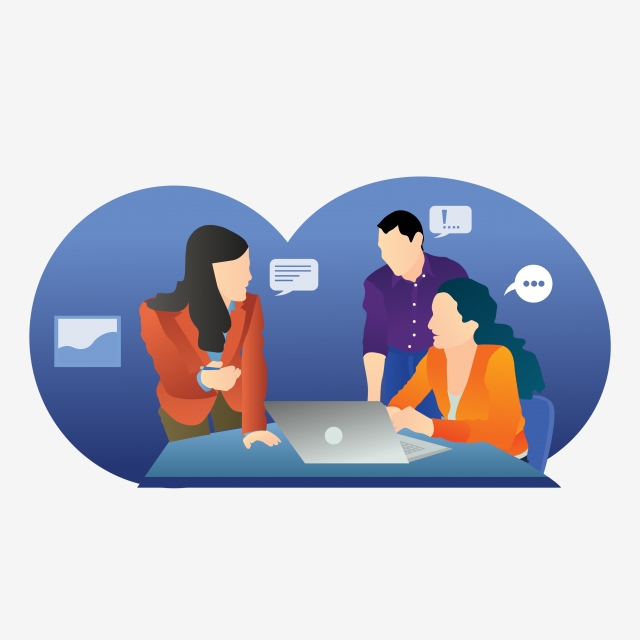 640x640 Flat Illustration Of Group Study, Flat, Illustration, Flat