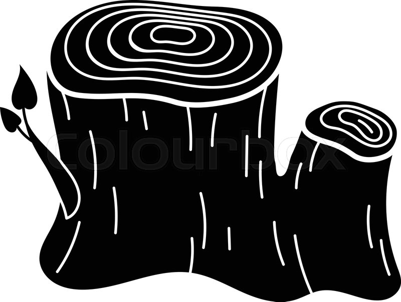 800x604 Double Stump Icon Simple Illustration Stock Vector Colourbox