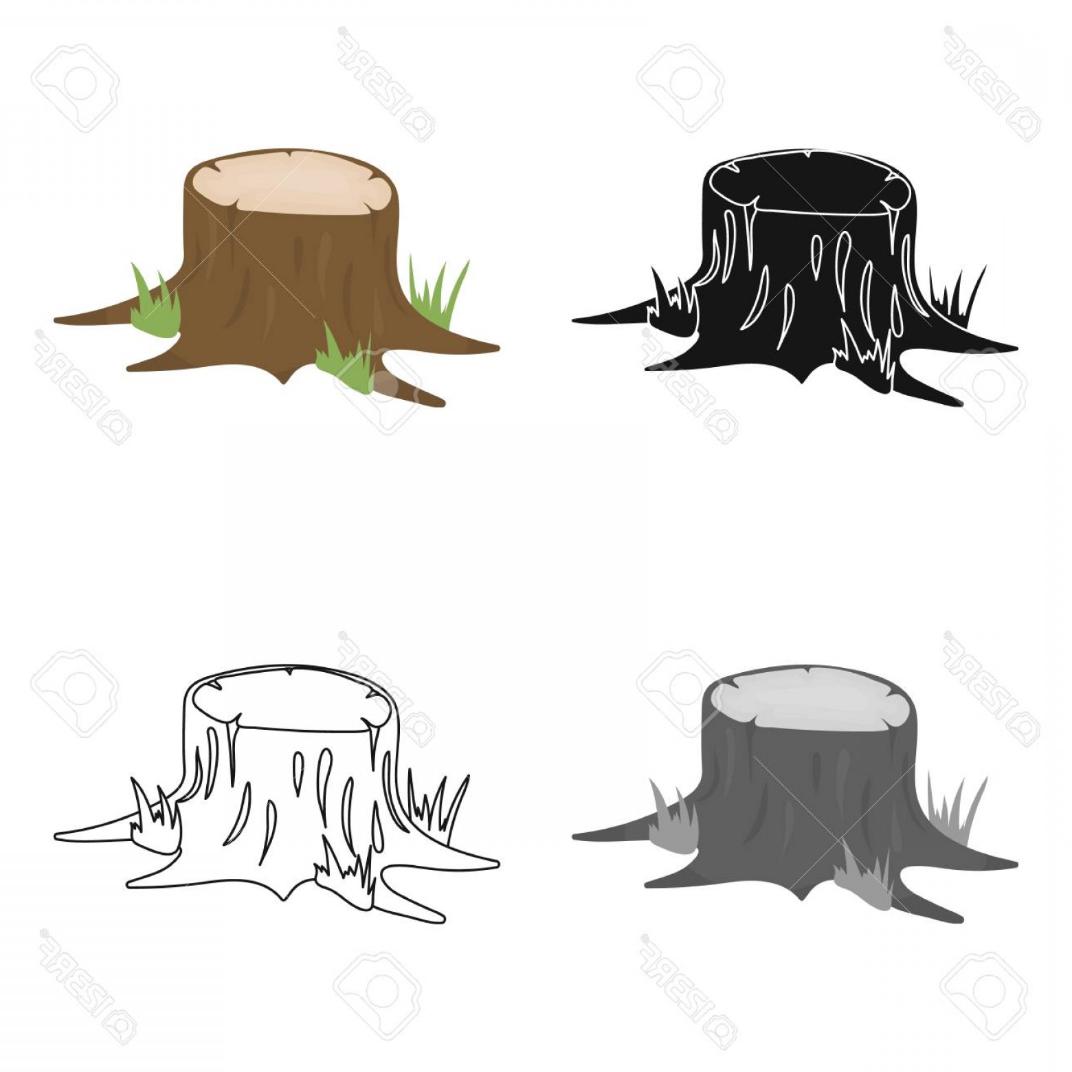 1560x1560 Photostock Vector Stump Vector Icon In Cartoon Style For Web