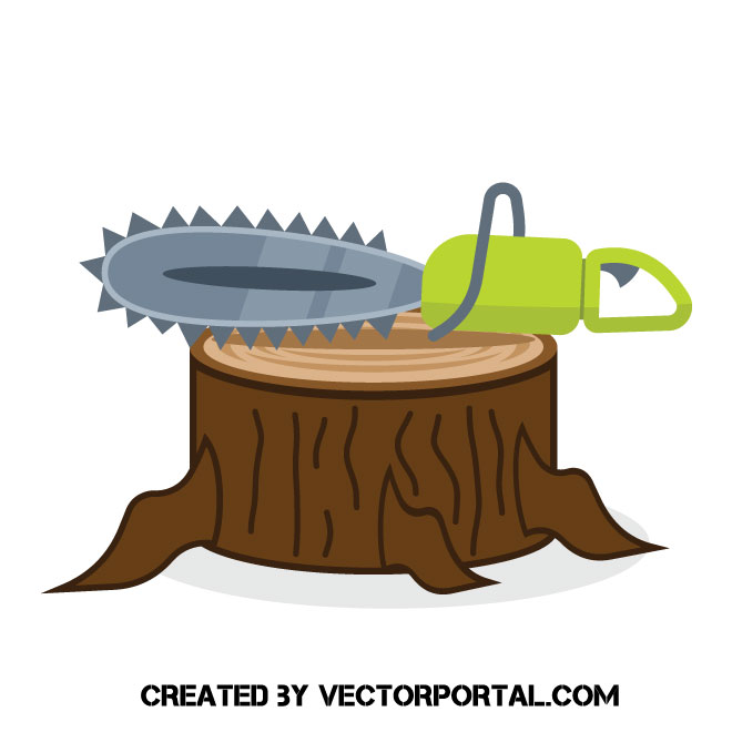 660x660 Chainsaw On A Tree Stump