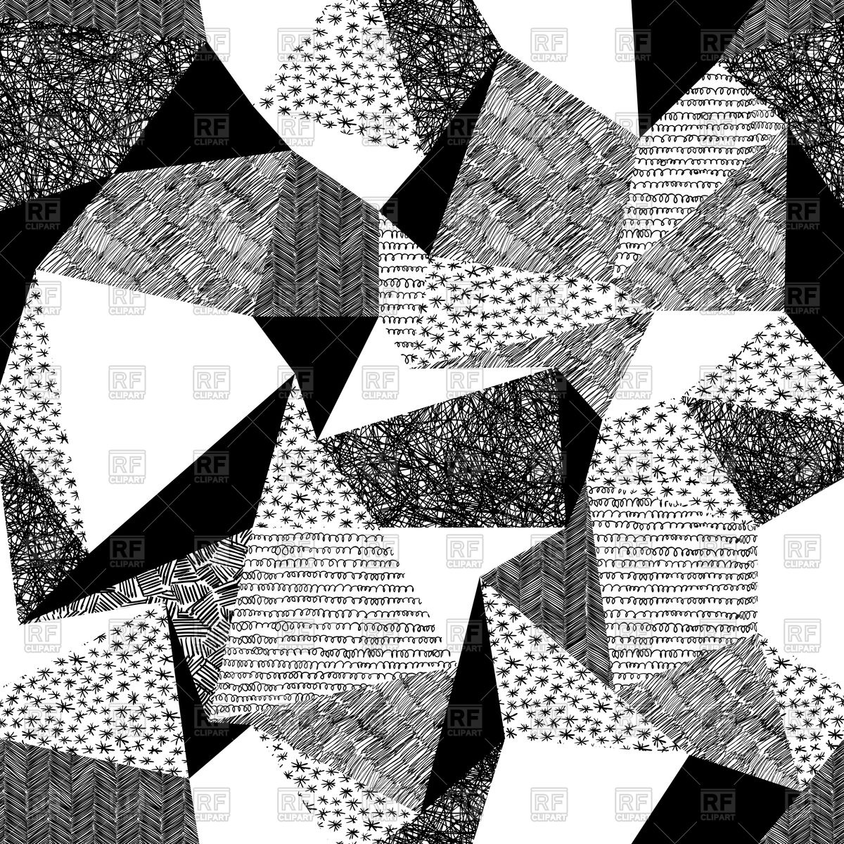 1200x1200 Geometric Seamless Pattern In Retro Style Vector Image