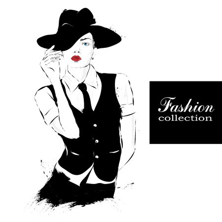 450x450 Sexy Silhouette With Abstract Background Royalty Free Vector Graphics