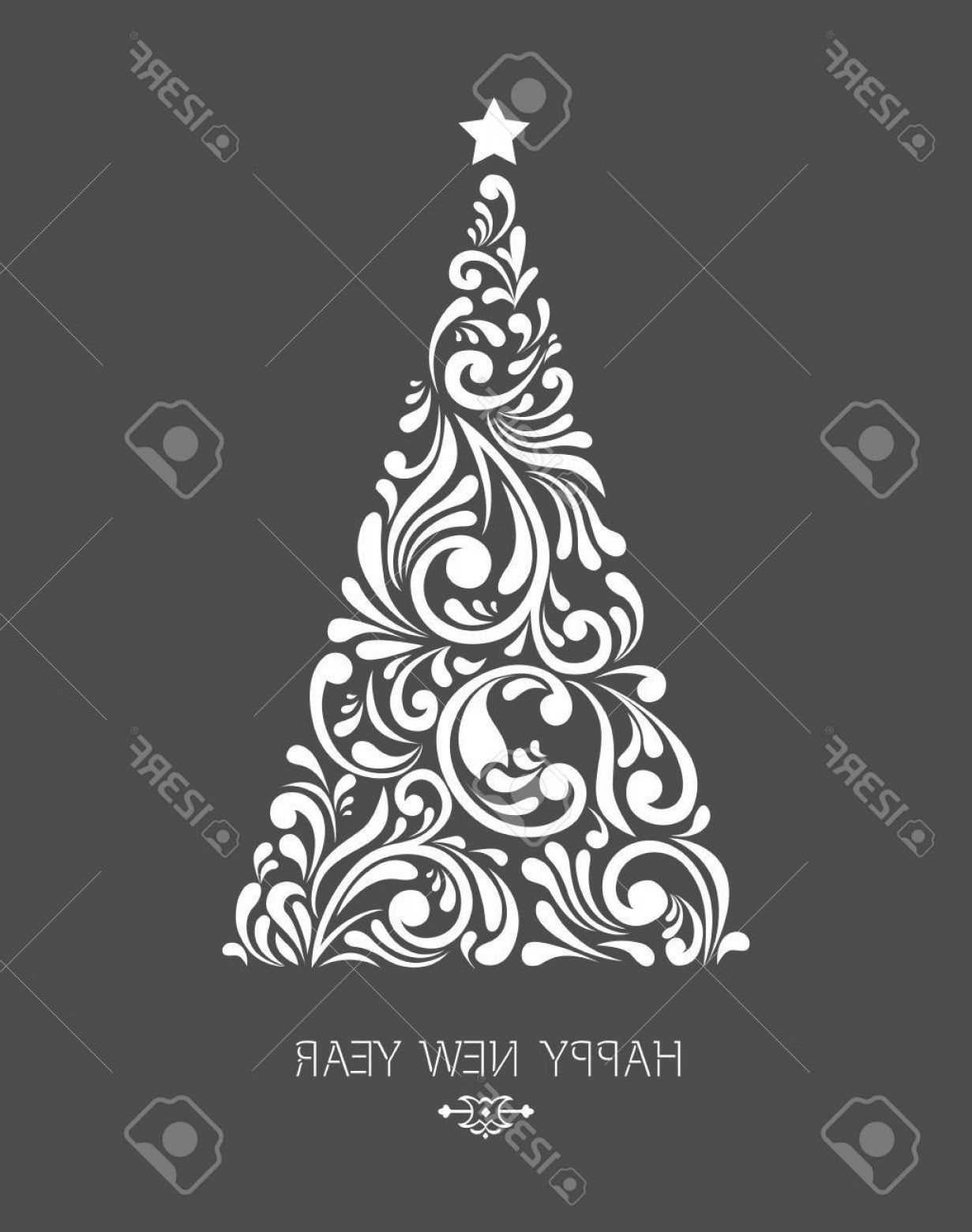 Photostock Vector Stylized Christmas Tree Decoration Made 1231x1560 Photostock Vector Stylized Christmas Tree Decoration Made