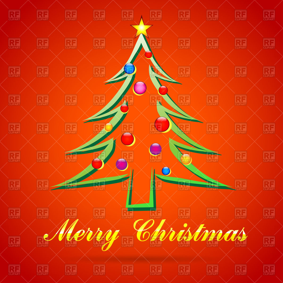 Stylized Christmas Tree Vector at Vectorified.com | Collection of ...