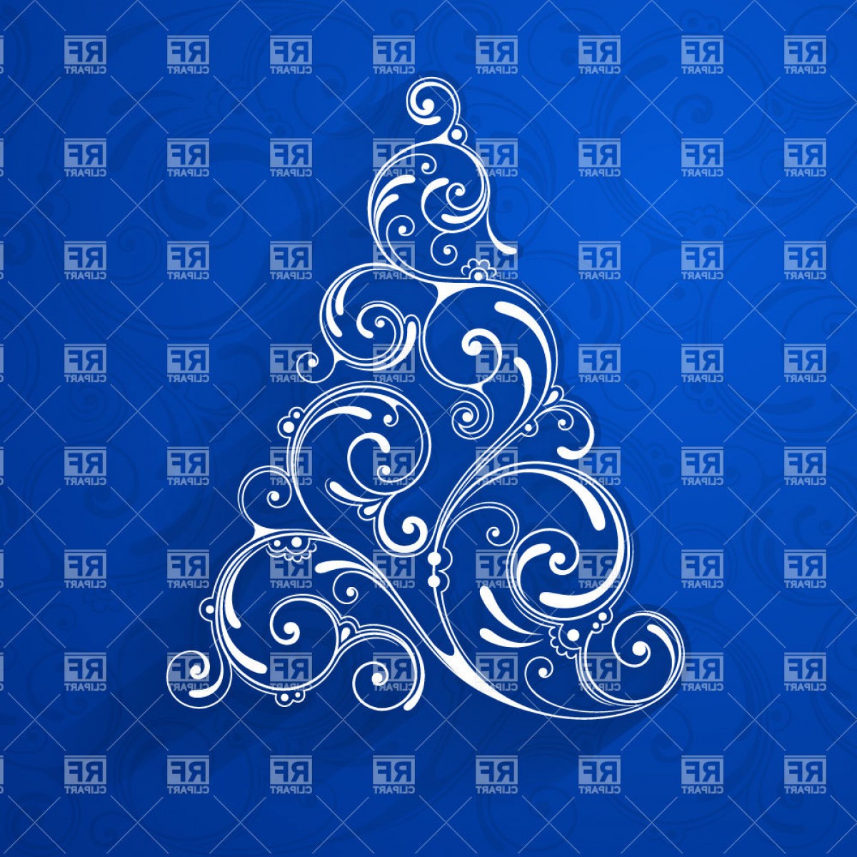 Stylized Curly Christmas Tree Vector Clipart Cqrecords 1200x1200 Stylized Curly Christmas Tree Vector Clipart Cqrecords