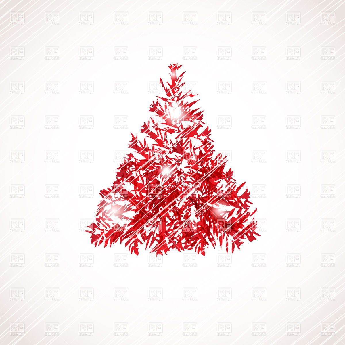 Stylized Red Christmas Tree On Scratchy Background Vector Image 1200x1200 Stylized Red Christmas Tree On Scratchy Background Vector Image