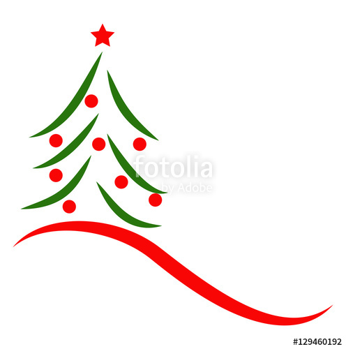 Vector Illustration Of A Stylized Christmas Tree, Albero Di Natale 496x500 Vector Illustration Of A Stylized Christmas Tree, Albero Di Natale