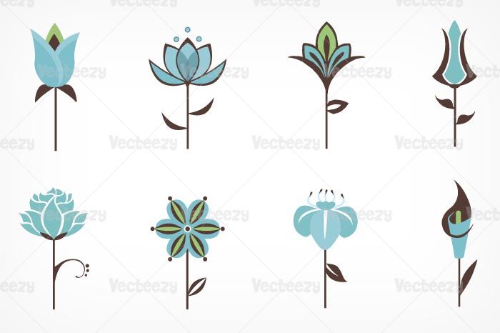 700x466 Stylized Flower Vector Pack Colours Patterns Etc Abstract