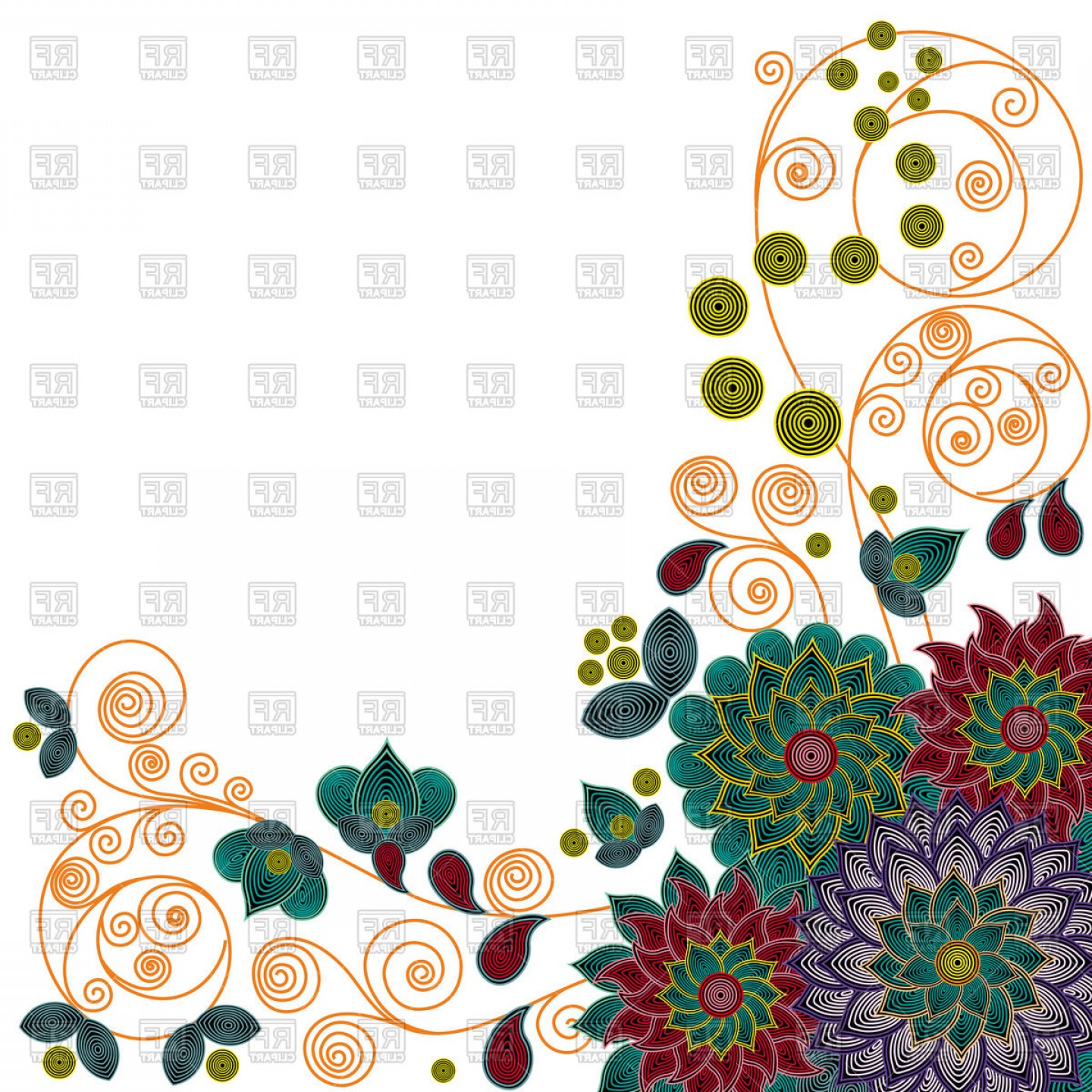 1440x1440 Beautiful Flowers Vector Graphic Sarahgardan