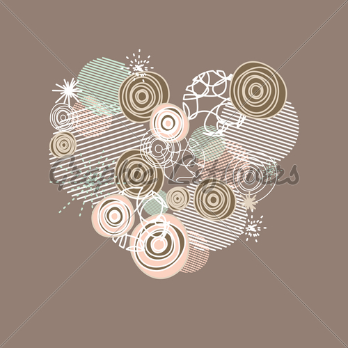 500x500 Stylized Heart Vector Illustration Gl Stock Images