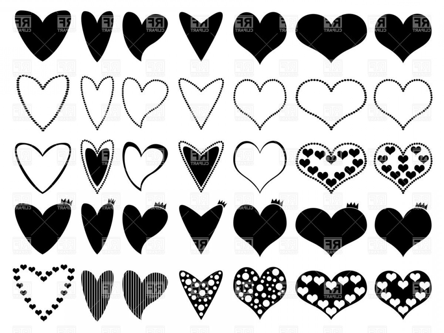 Stylized Heart Vector at Vectorified.com | Collection of Stylized Heart ...