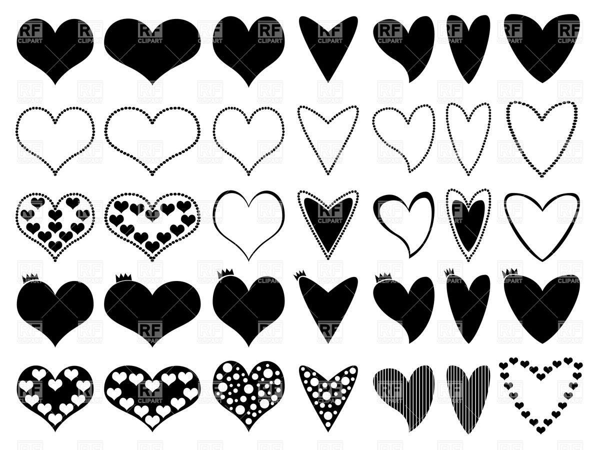 1200x900 Stylized Simple Hearts Vector Image Of Holiday