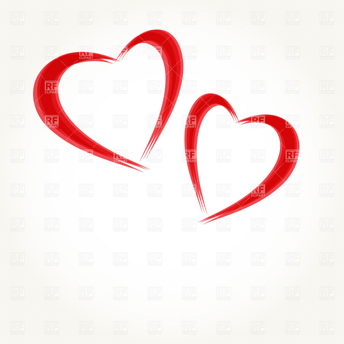 1200x1200 Two Stylized Hearts Vector Image Of Holiday Mcherevan