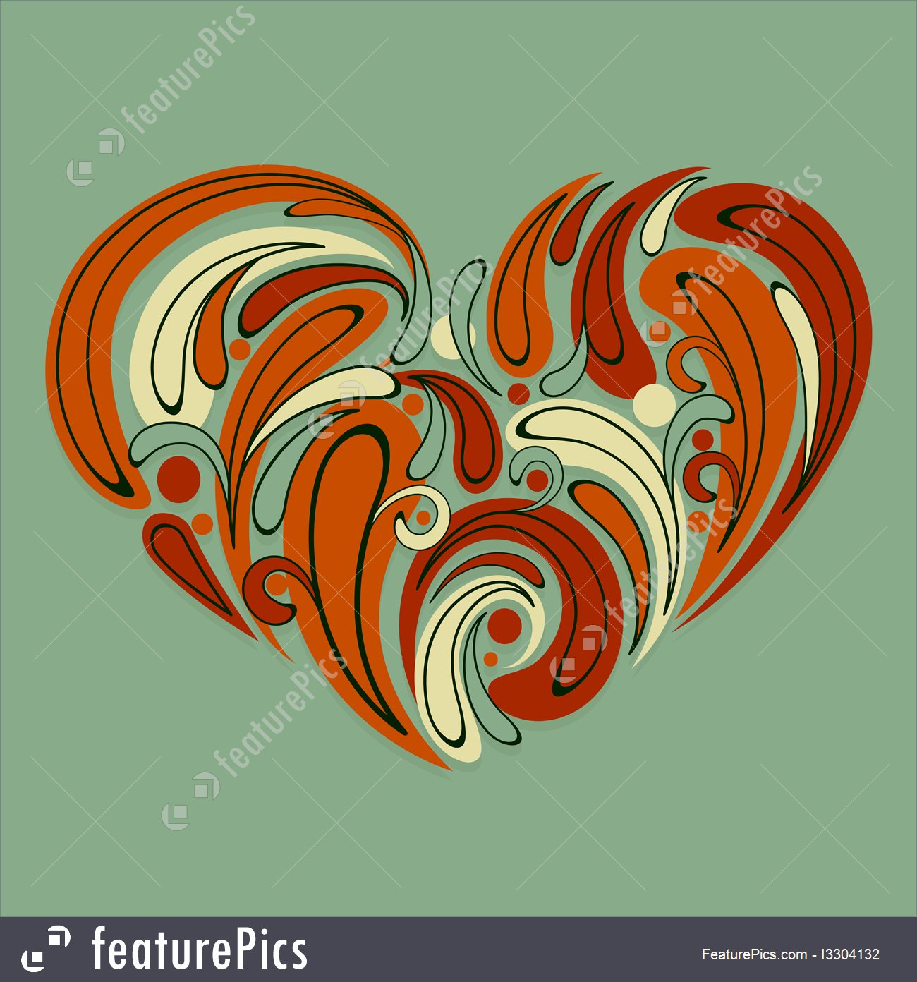 Stylized Heart Vector at Vectorified.com | Collection of Stylized Heart ...