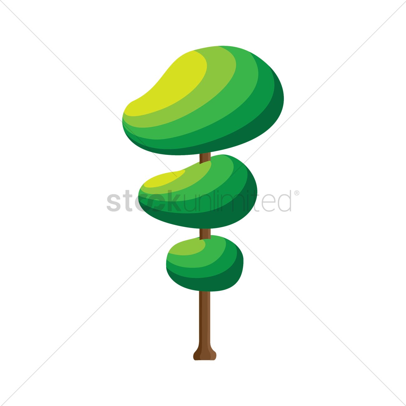 1300x1300 Stylized Tree Vector Image