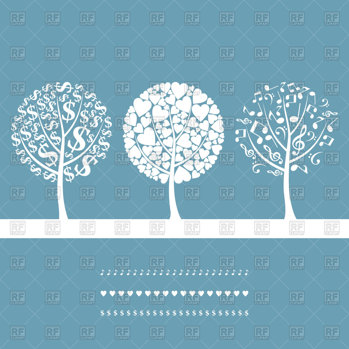 1200x1200 Stylized Trees Vector Image Of Plants And Animals