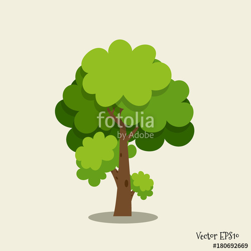 500x500 Abstract Stylized Tree Vector Illustration Stock Image