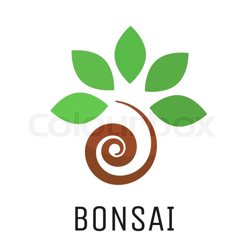 800x800 Bonsai Tree Vector Logo Icon Stylized Stock Vector Colourbox