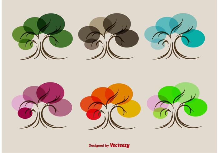 700x490 Seasonal Stylized Tree Vectors