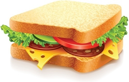 424x271 Vector Sandwich Free Vector Download