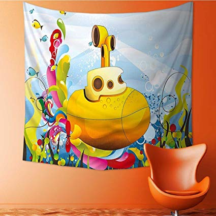 425x425 L Qn Wall Decor Tapestries Sub Vector With Background Fishes